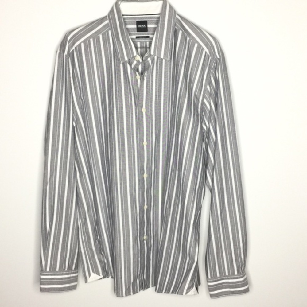 - Hugo Boss men’s button-down longsleeve shirt